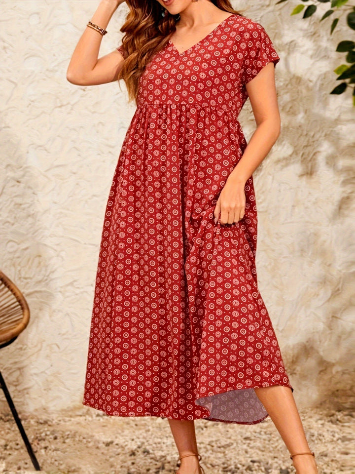GRACE  | STYLISH V-NECK DRESS