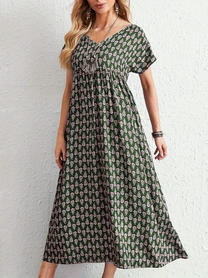 GRACE  | STYLISH V-NECK DRESS