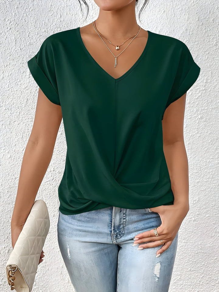Brianna – Twist Front V-Neck Top