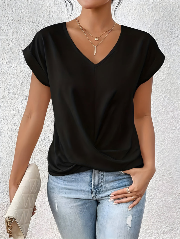 Brianna – Twist Front V-Neck Top
