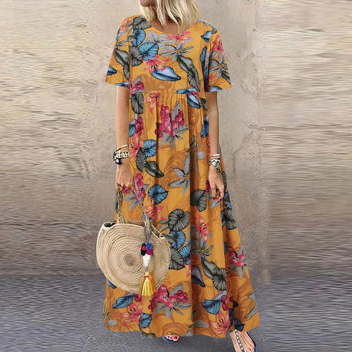 FLORA | BREATHABLE LIGHTWEIGHT DRESS WITH FLORAL PATTERN FOR WOMEN