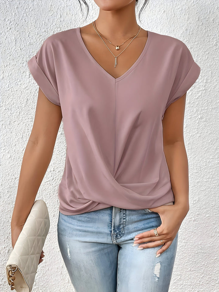Brianna – Twist Front V-Neck Top