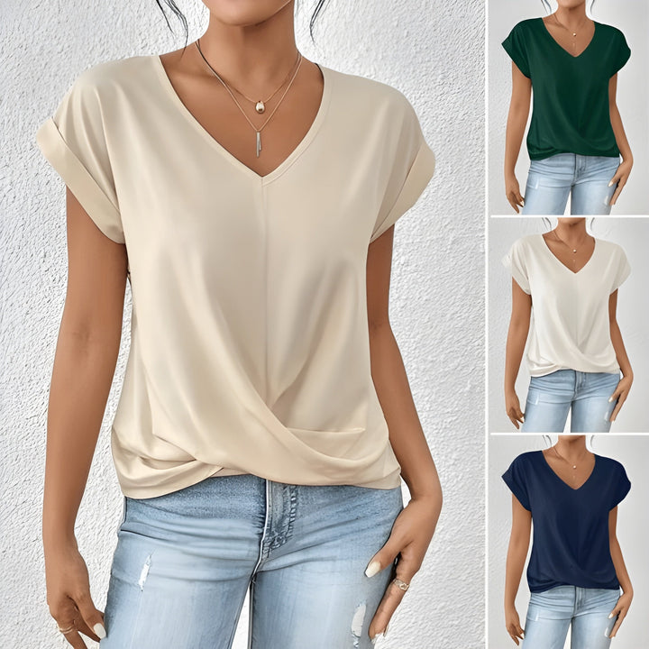 Brianna – Twist Front V-Neck Top