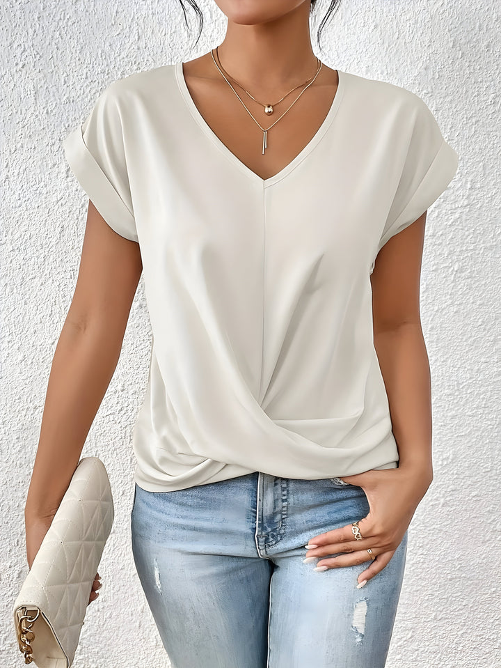 Brianna – Twist Front V-Neck Top