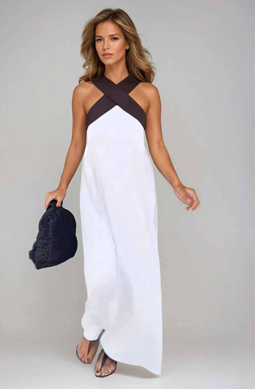 Lauren™ | Women’s Crossover Neck Long Dress