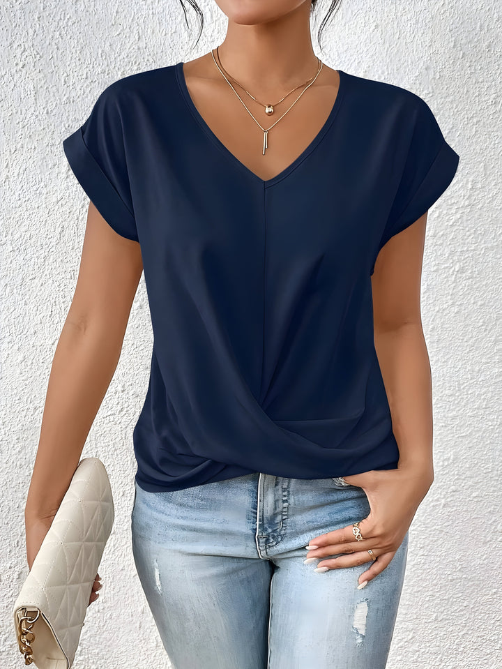 Brianna – Twist Front V-Neck Top