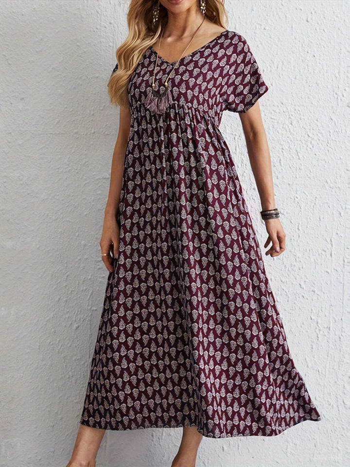 GRACE  | STYLISH V-NECK DRESS