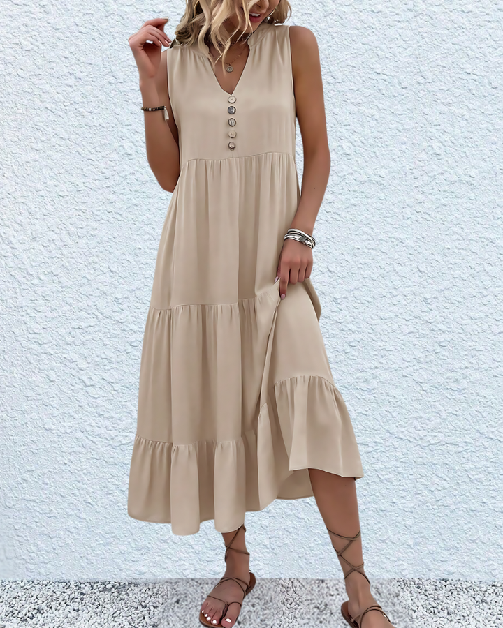 LUXE ANA | BELLY-COVERING FLOWING DRESS
