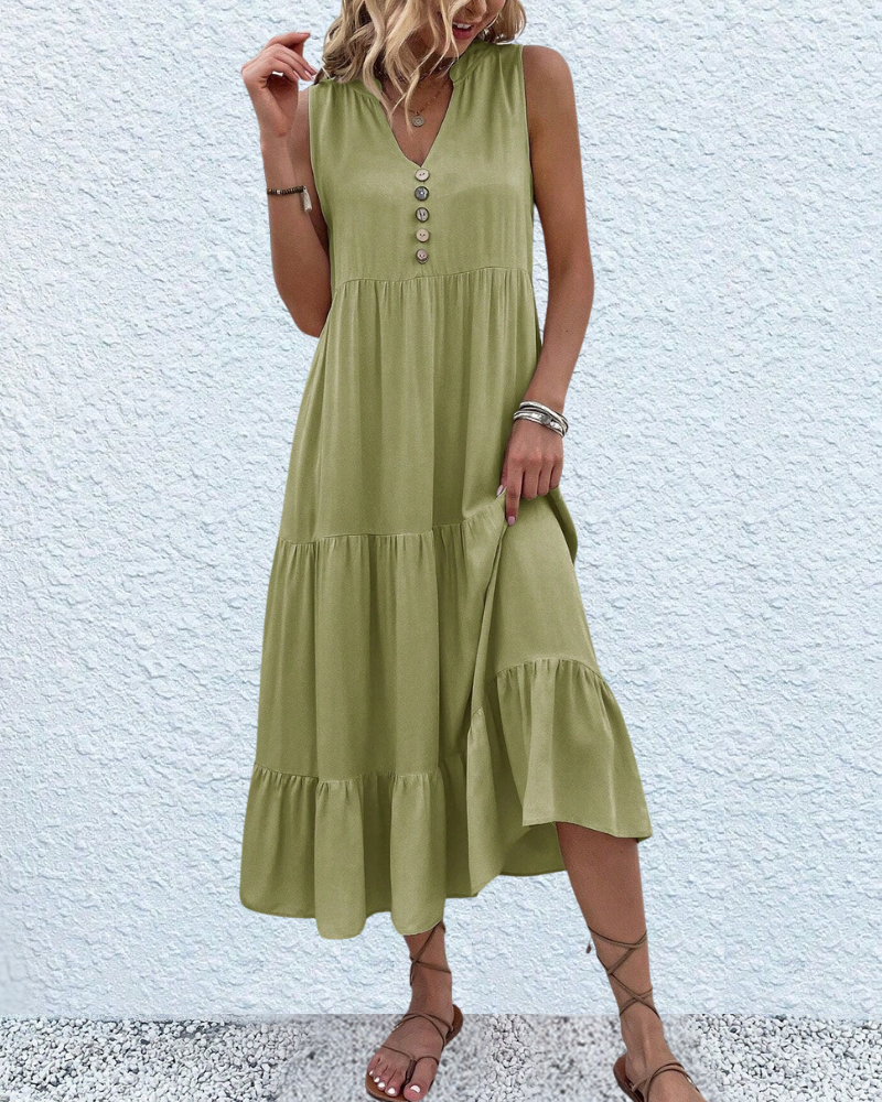 LUXE ANA | BELLY-COVERING FLOWING DRESS