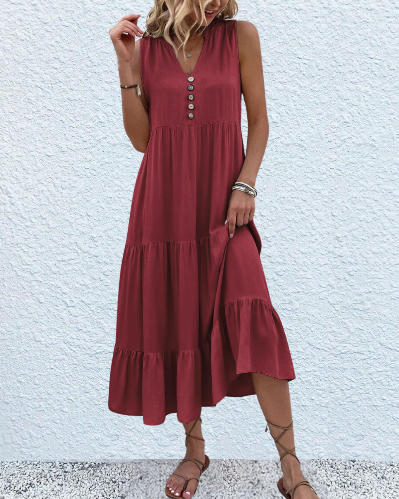 LUXE ANA | BELLY-COVERING FLOWING DRESS