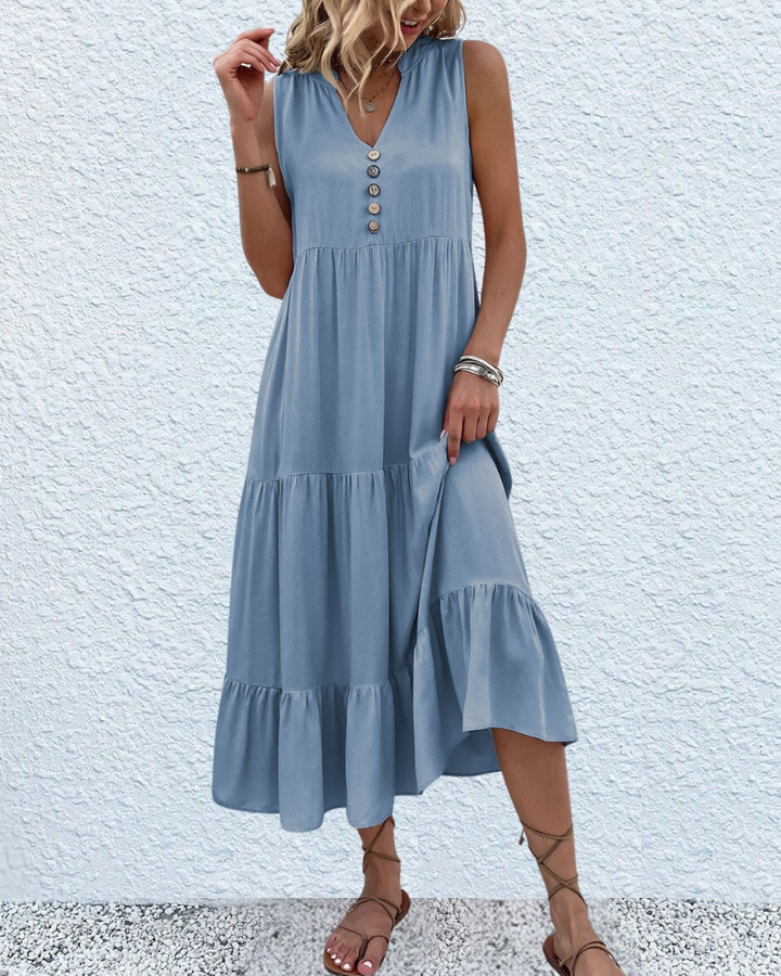LUXE ANA | BELLY-COVERING FLOWING DRESS