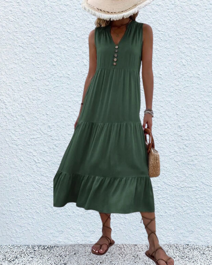 LUXE ANA | BELLY-COVERING FLOWING DRESS
