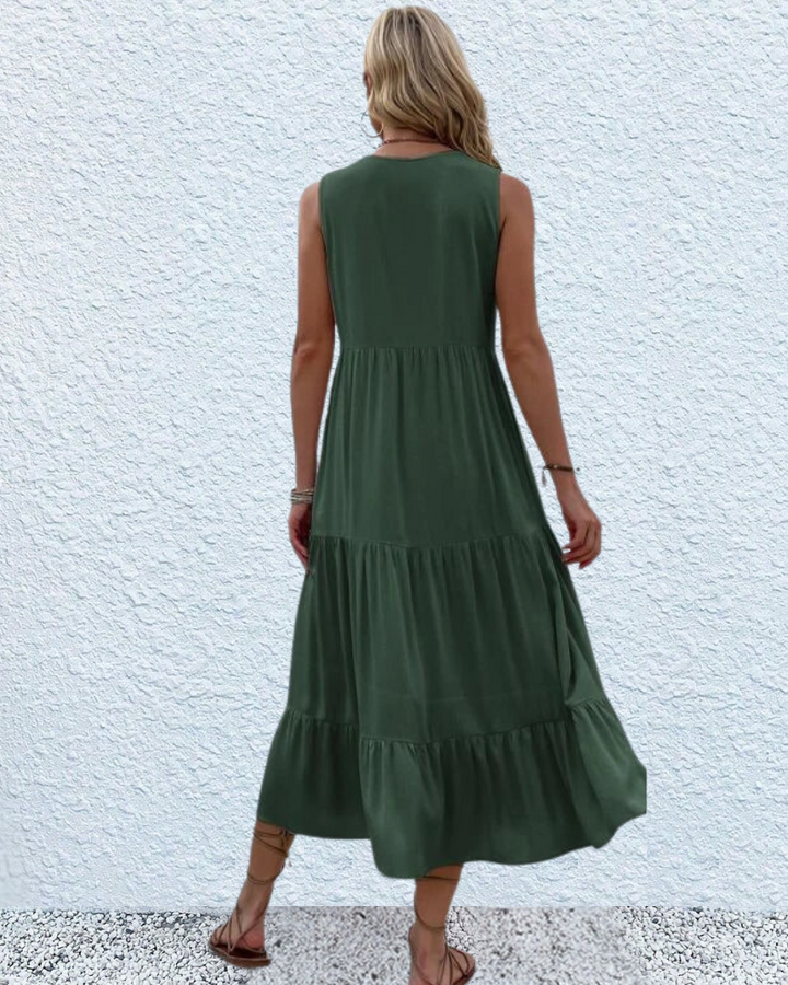 LUXE ANA | BELLY-COVERING FLOWING DRESS