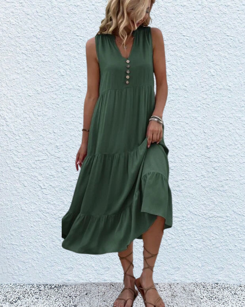 LUXE ANA | BELLY-COVERING FLOWING DRESS