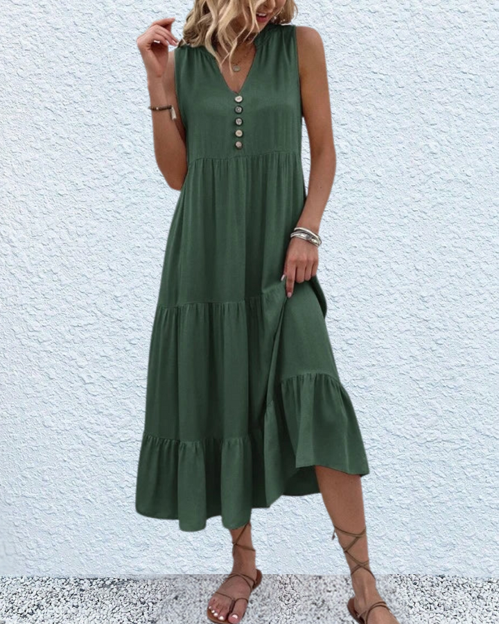LUXE ANA | BELLY-COVERING FLOWING DRESS